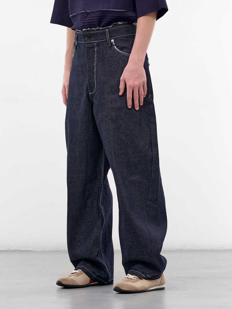 Vintage Raw Denim Wobbly Jeans (CF-21-15-03-01-BLUE)