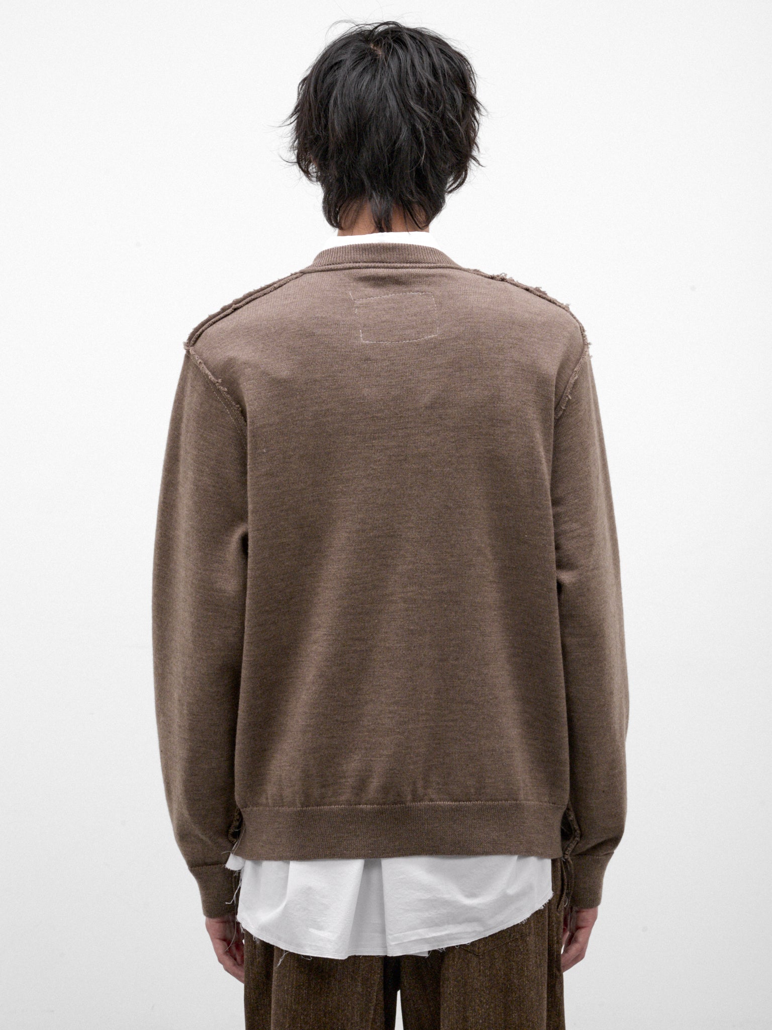 Brown Wool Knit Frankenstein Sweater (CF-22-03-03-01-LIGHT-BROWN)