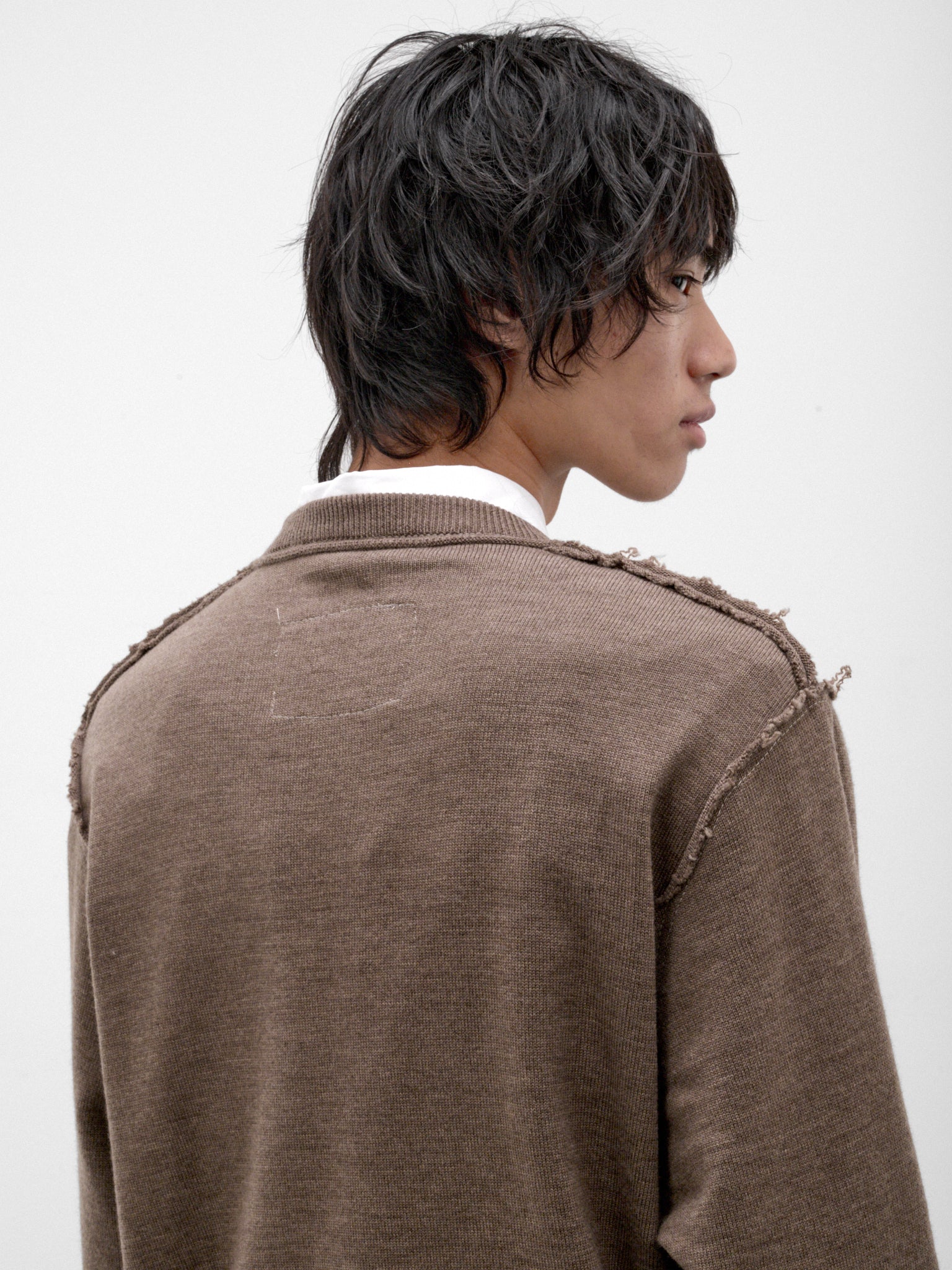 Brown Wool Knit Frankenstein Sweater (CF-22-03-03-01-LIGHT-BROWN)