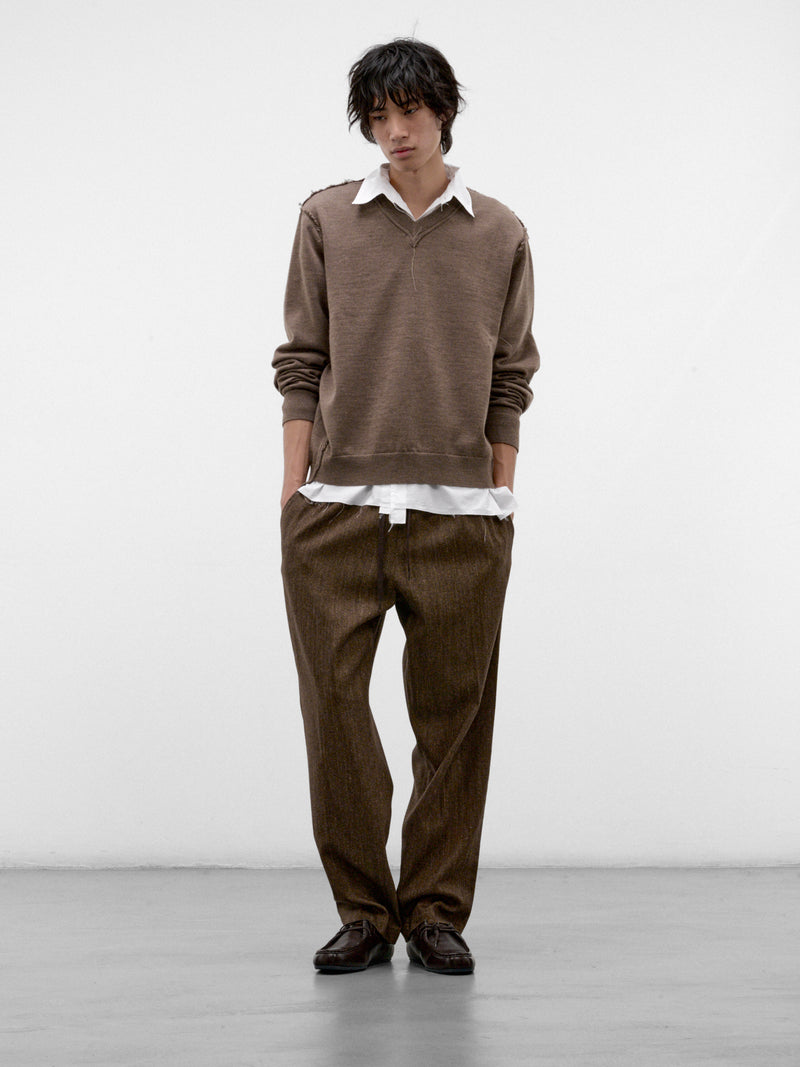 Brown Wool Knit Frankenstein Sweater (CF-22-03-03-01-LIGHT-BROWN)