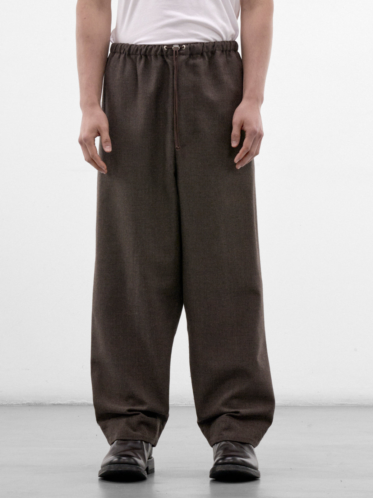 Brown Wool Wide Relaxed Trousers (CF-22-06-02-01-BROWN)