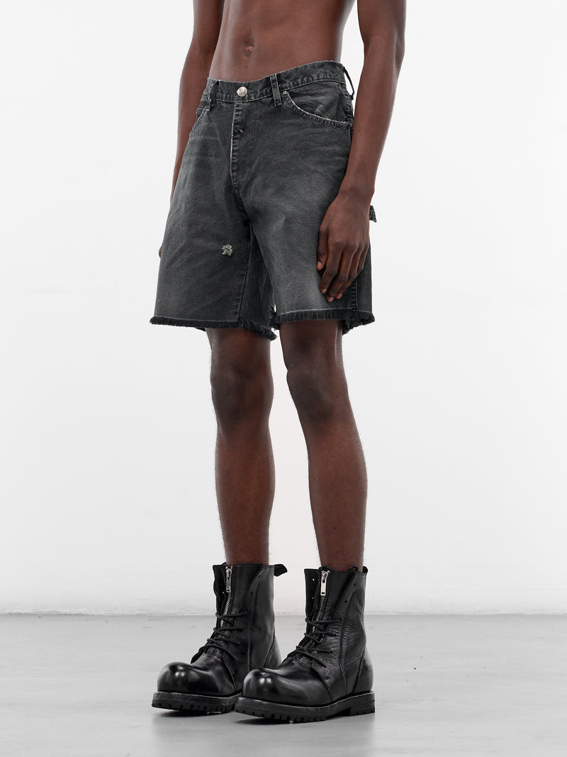 Gray Chopper Distressed Denim Shorts (CHOPPER-SHORTS-GRAY)