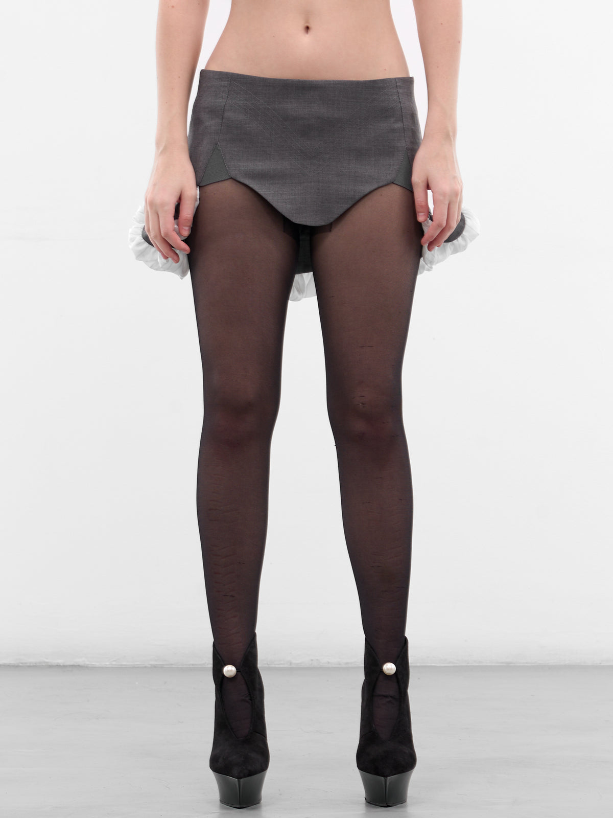Gray City In Dust Mini Skirt (CITY-IN-DUST-SKIRT-GREY_