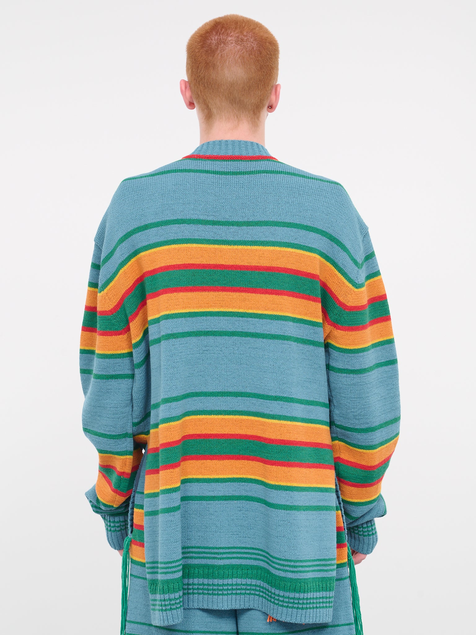 Zip Stripe Sweater (CKNJU47-BLUE-MULTI-STRIPE)