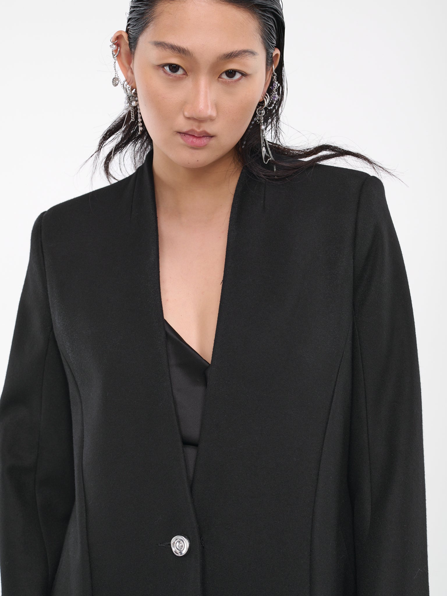 Paneled Wool Coat (CL25-BLACK)