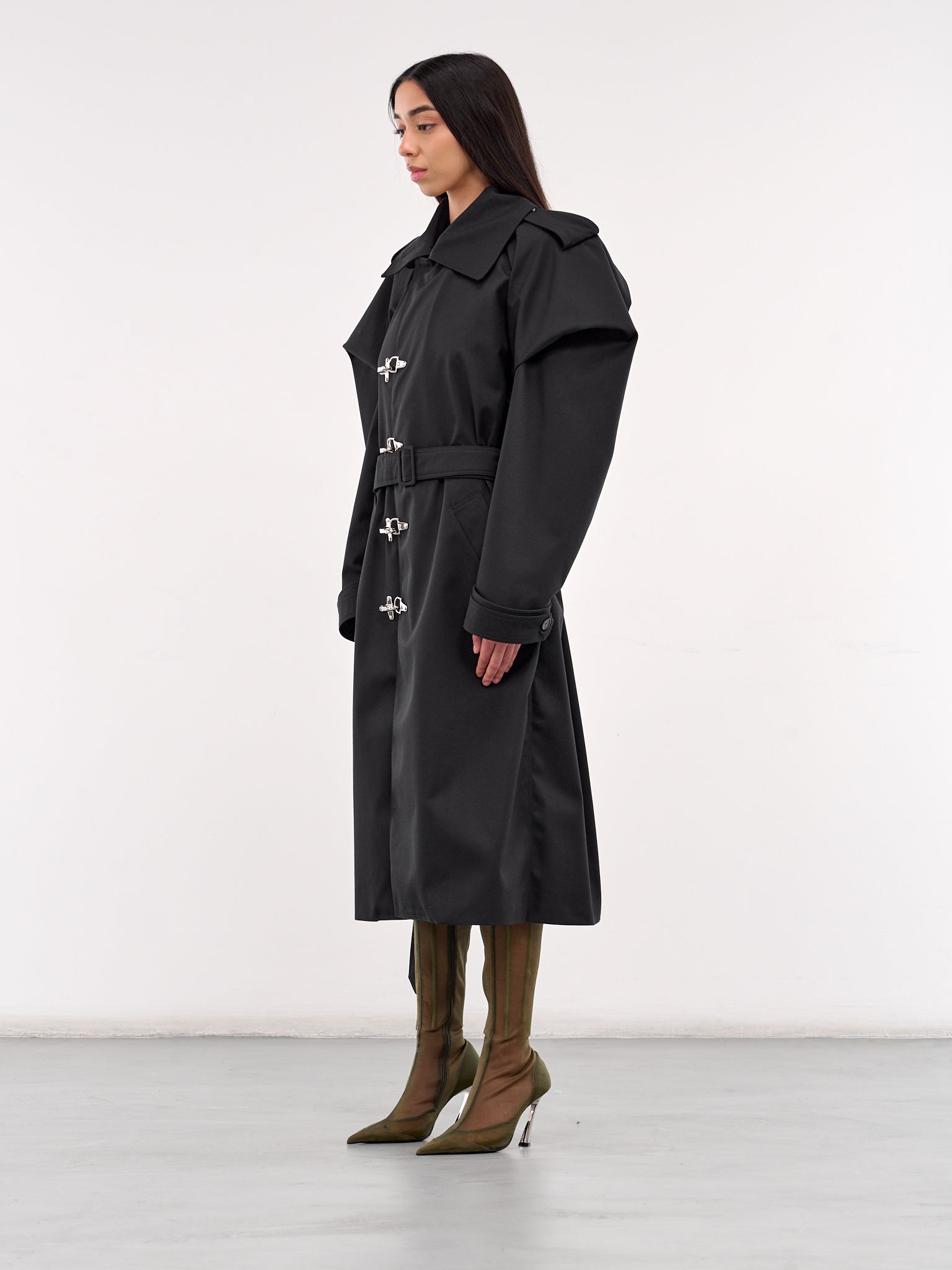 Carabiner Trench Coat (CO018-NAVY)