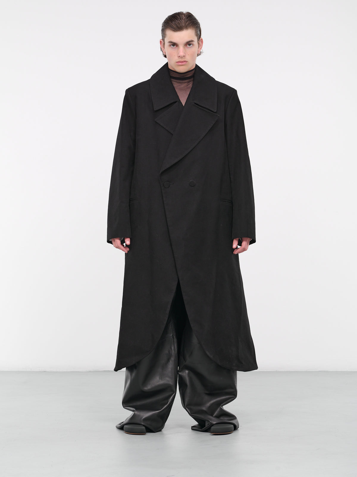 Double Button Coat (CO02-BLACK)