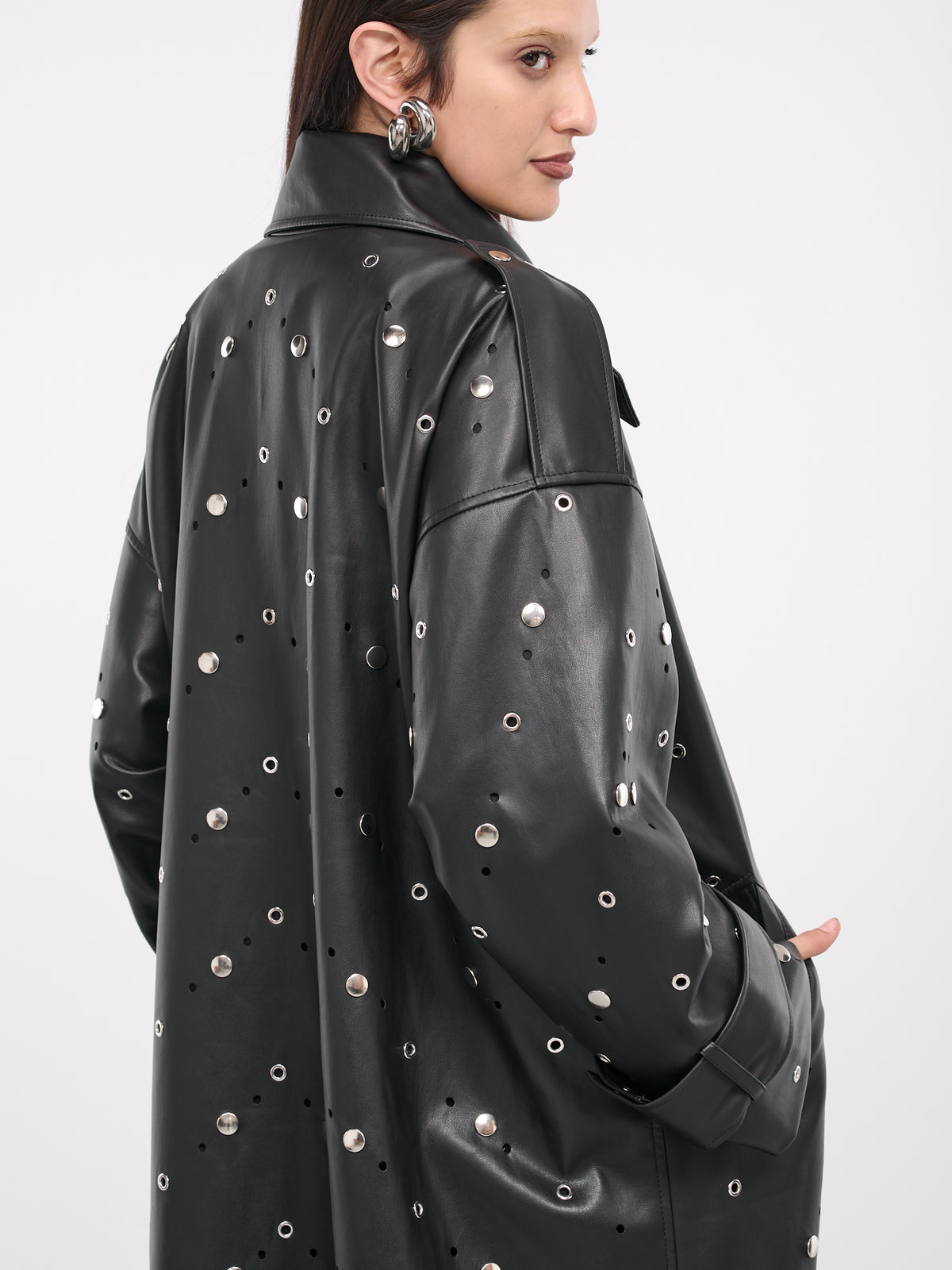 Oversized Studded Coat (CO04BL-BLACK)