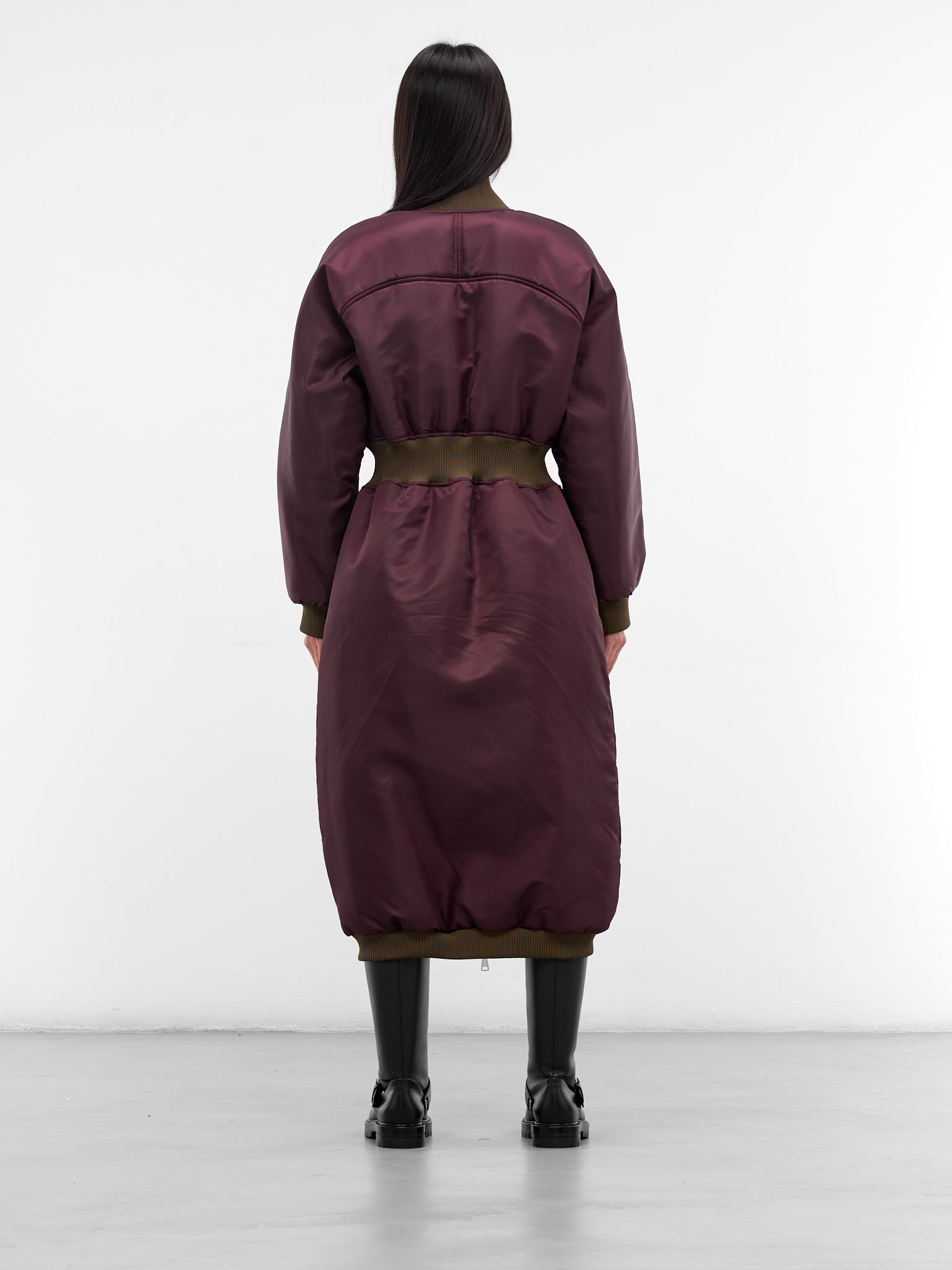 Burgundy Puffy Bomber Coat (CO2V2-ALVIM-DEEP-BROWN)