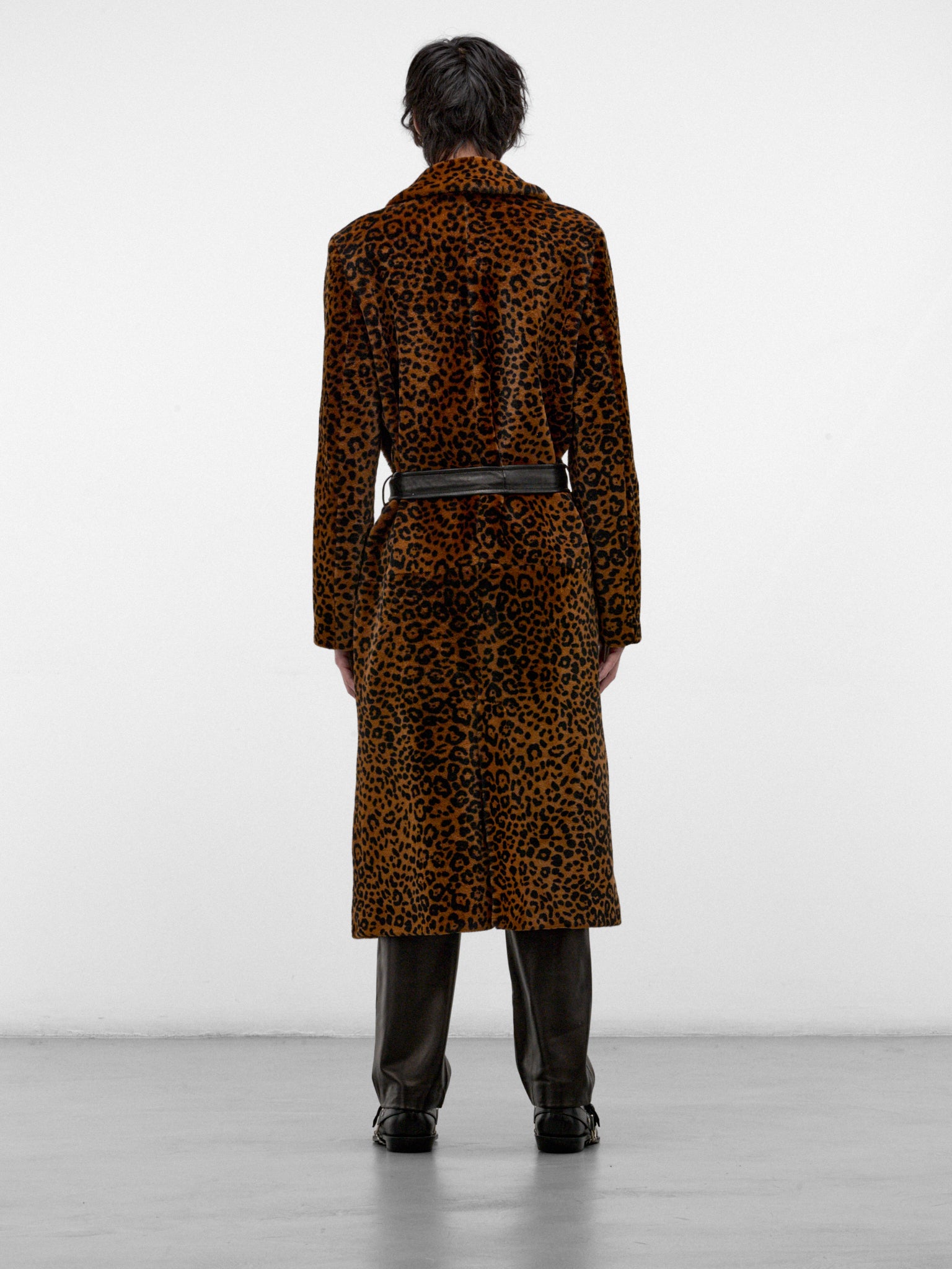 Cheetah Shearling Belted Coat (CO40L-CHEETAH)