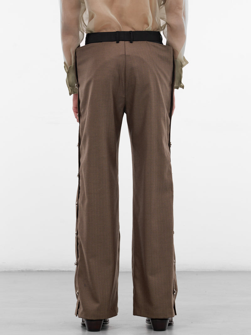 Colgado Layered Wool Hybrid Trousers (COLGADO-PANTS-TAUPE-BLACK)