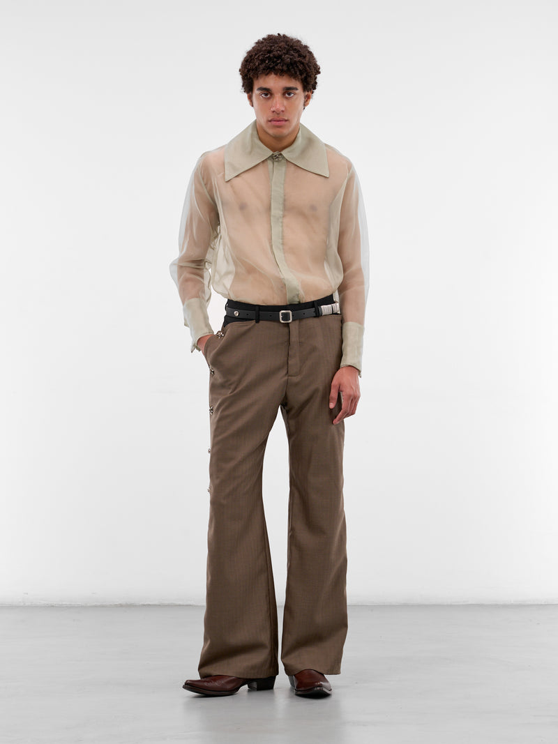 Colgado Layered Wool Hybrid Trousers (COLGADO-PANTS-TAUPE-BLACK)