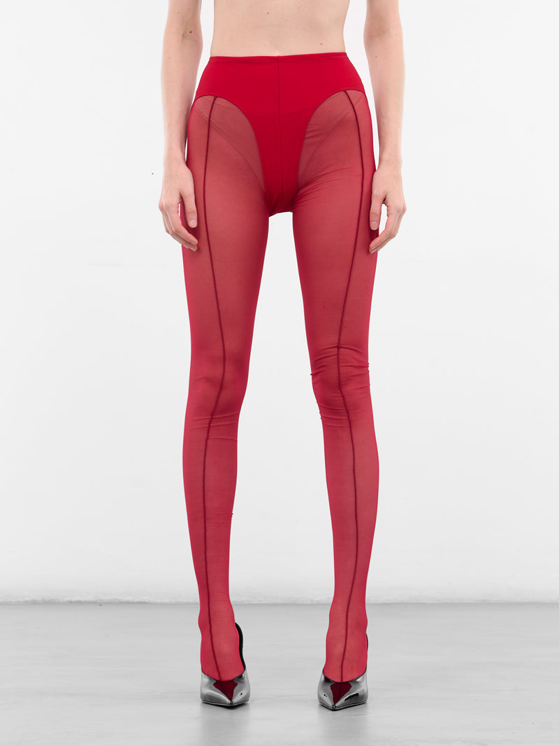 Red Re-Edit Pantyhouse Tights (COM10HO0001572-RED