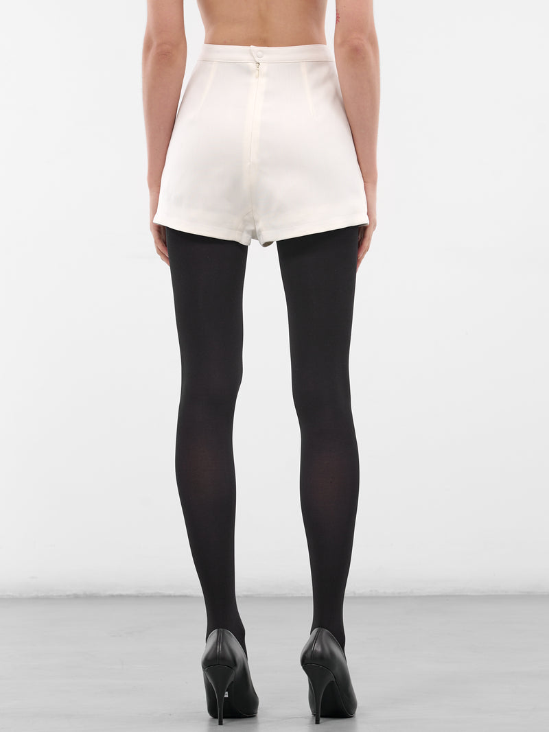 White Re/edit Wool Mini Shorts (COM1PA0527196-SNOW)