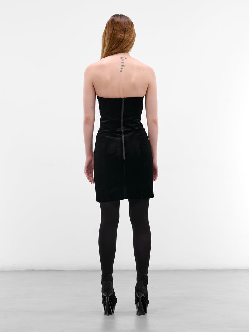 Black Cut-Out Sweetheart Mini Dress (COM1RO17962020F-BLACK)