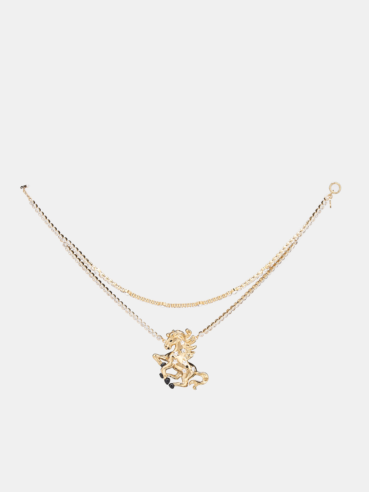 Horse Charm Necklace (COMV0428A0-P6527-Y9050-GOLD)