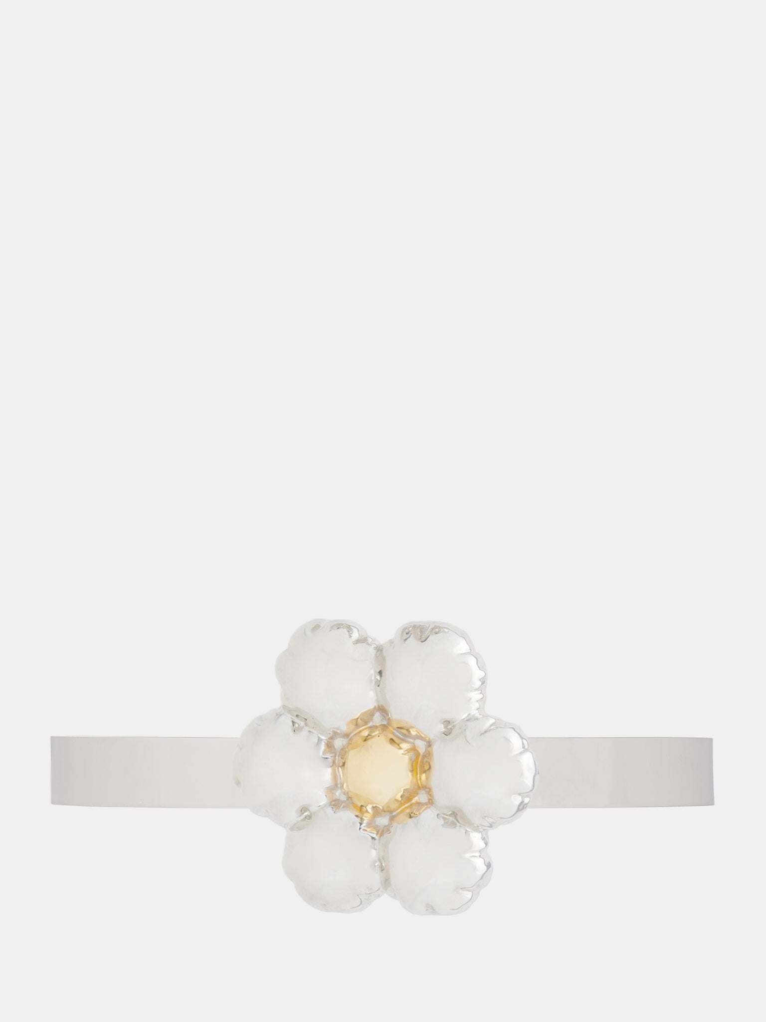 Puffy Flower Choker (COMV0449A0-P6528-00N29-SILVER)