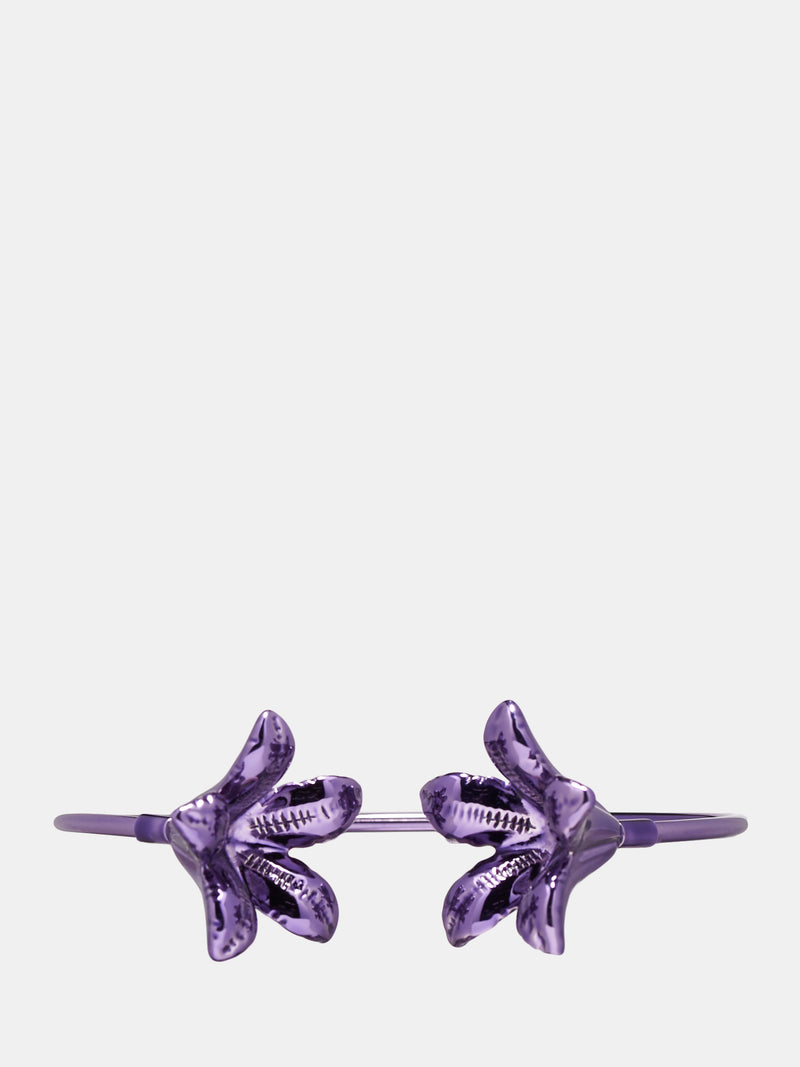 Dangling Puffy Flower Choker (COMV0449A0-P652800C61-VIOLET)