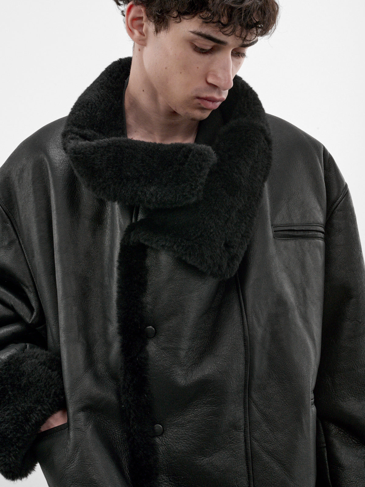 Contorno Black Leather Jacket (CONTORNO-LEATHER-JACKET-BLACK)