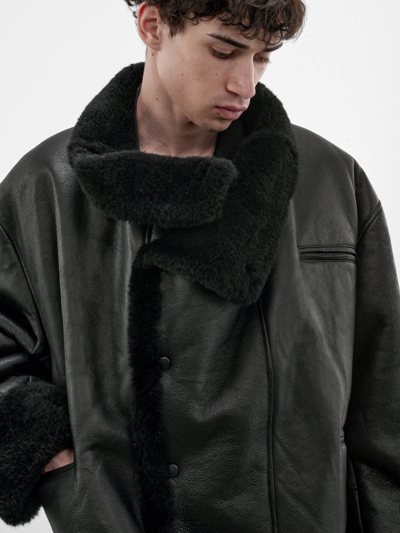 Contorno Black Leather Jacket (CONTORNO-LEATHER-JACKET-BLACK)