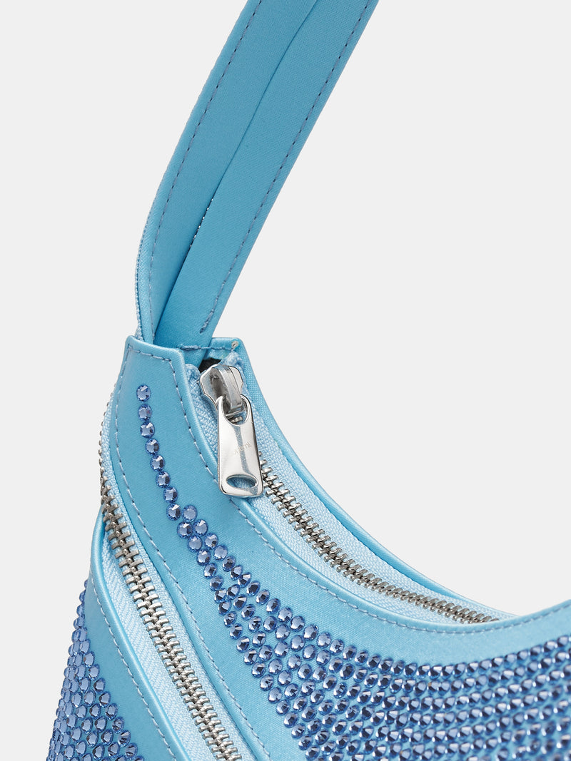 Embellished Zip Baguette Bag (COPBA40BIS461-ICE-BLUE)