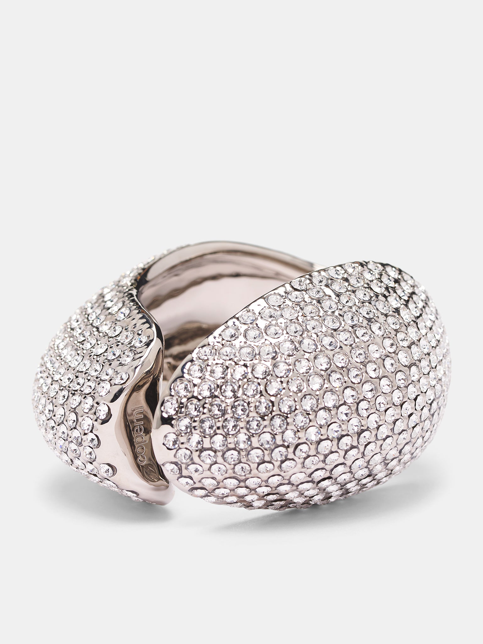 Crystal Embellished C-Logo Bangle (COPBI35J1003-SILVER)