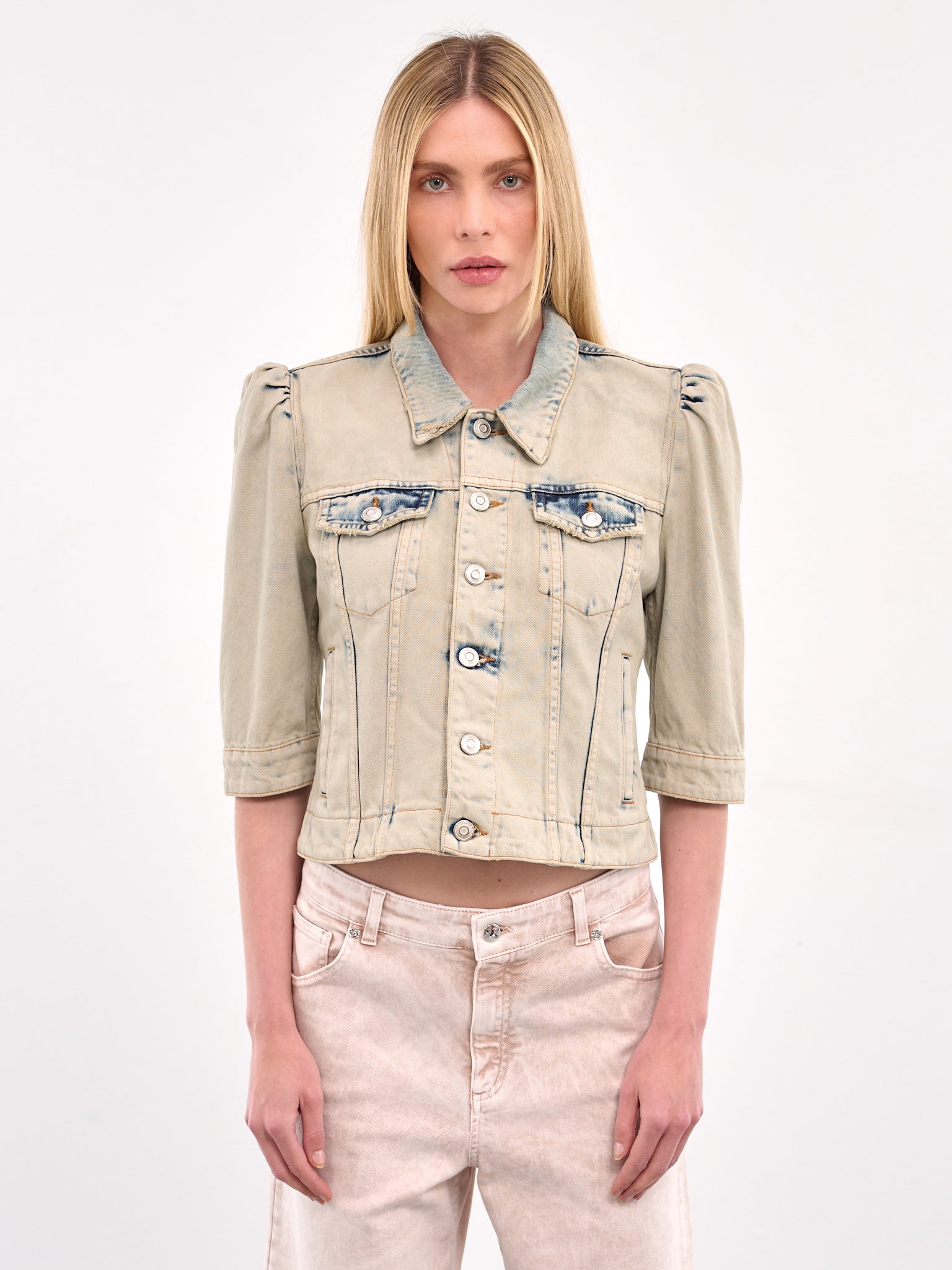 Cropped Denim Jacket (COPBL30F2035-GREY)