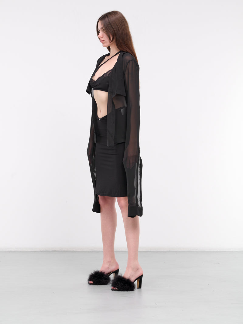 Elongated Sleeves Shirt (COPCH35065-BLACK)