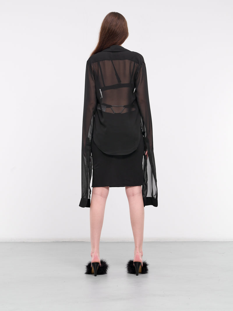 Elongated Sleeves Shirt (COPCH35065-BLACK)