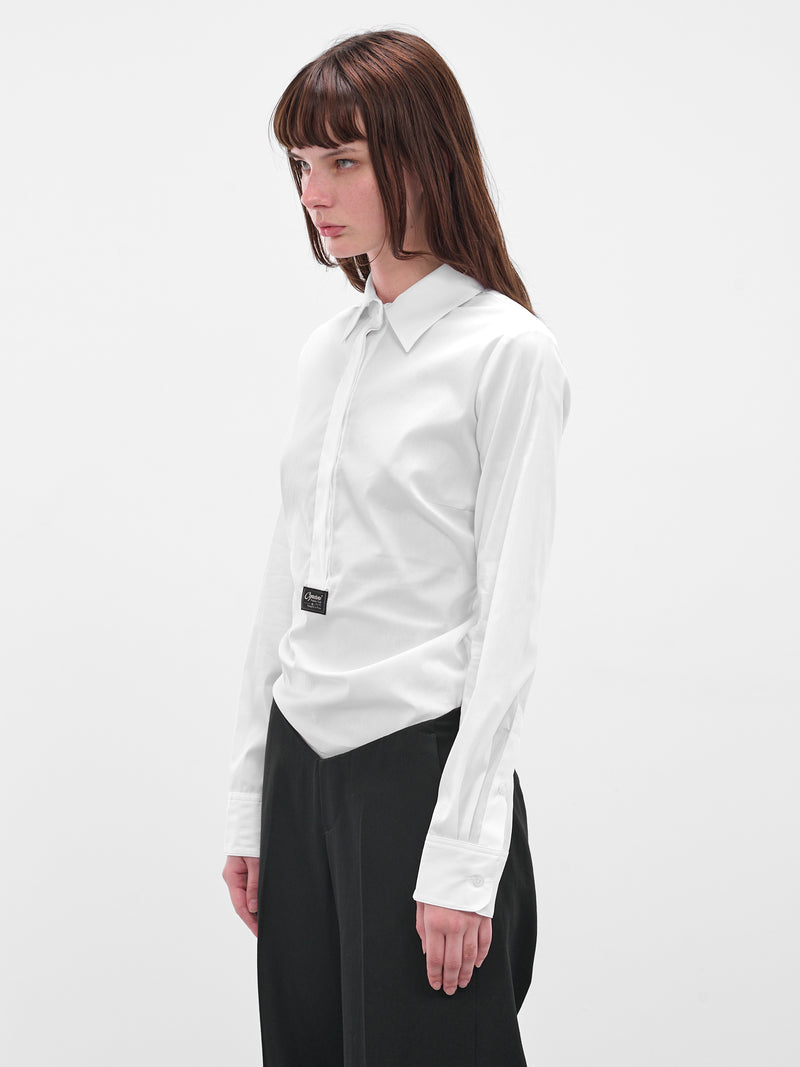 White Collared Shirt Bodysuit (COPCH66F2002-WHITE)
