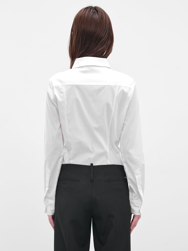 White Collared Shirt Bodysuit (COPCH66F2002-WHITE)