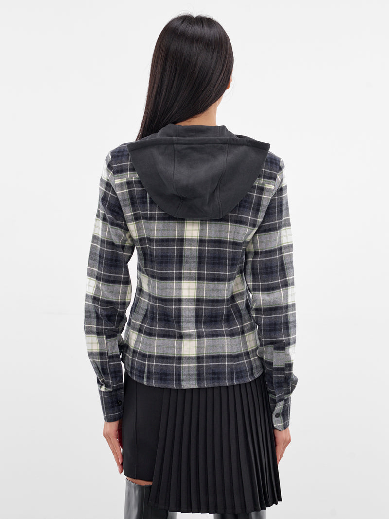 Blue Flannel Plaid Hooded Shirt (COPCH70F1014-BLUE)