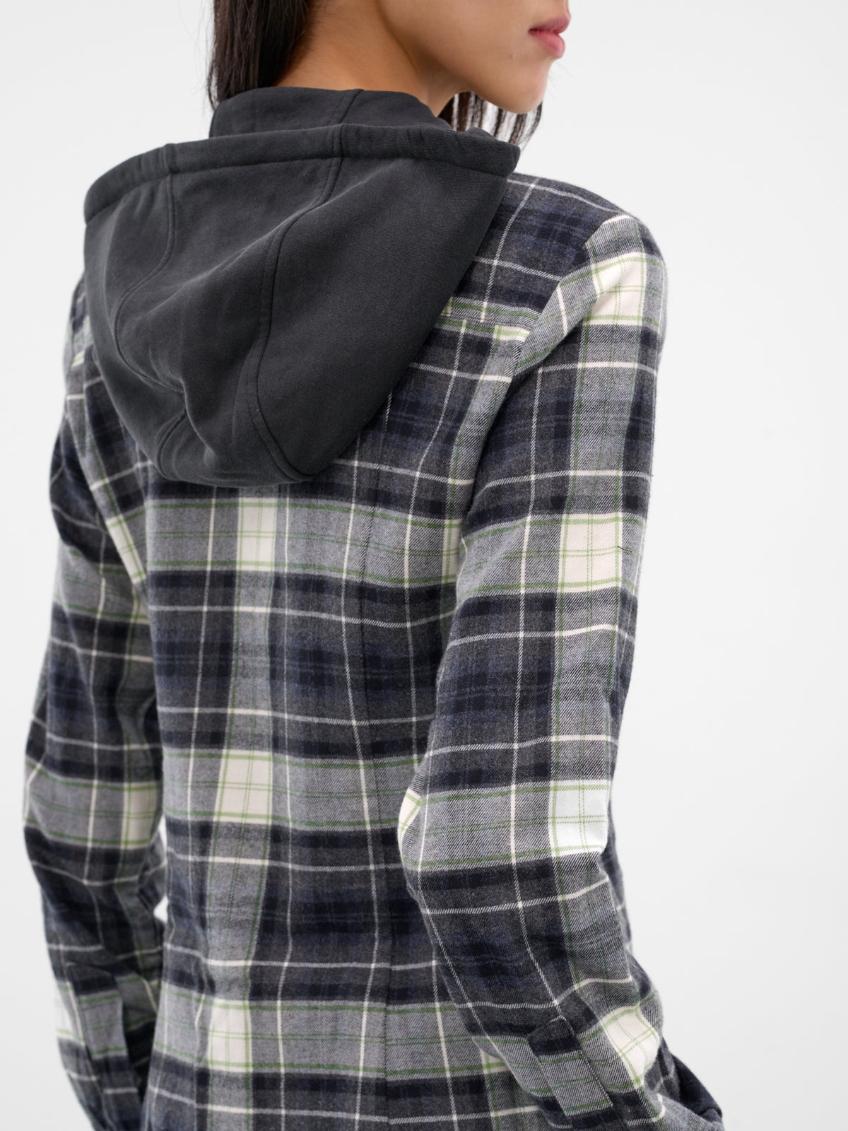Blue Flannel Plaid Hooded Shirt (COPCH70F1014-BLUE)