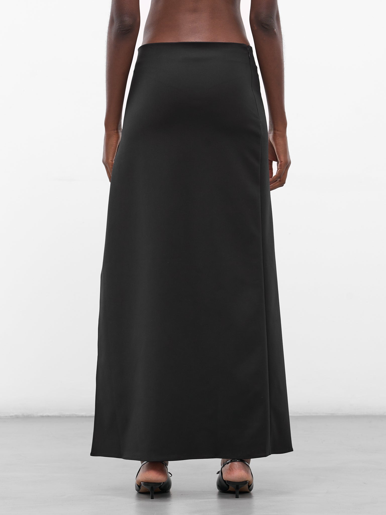 Black Belted Slit Maxi Dress (COPJ100F2043-BLACK)