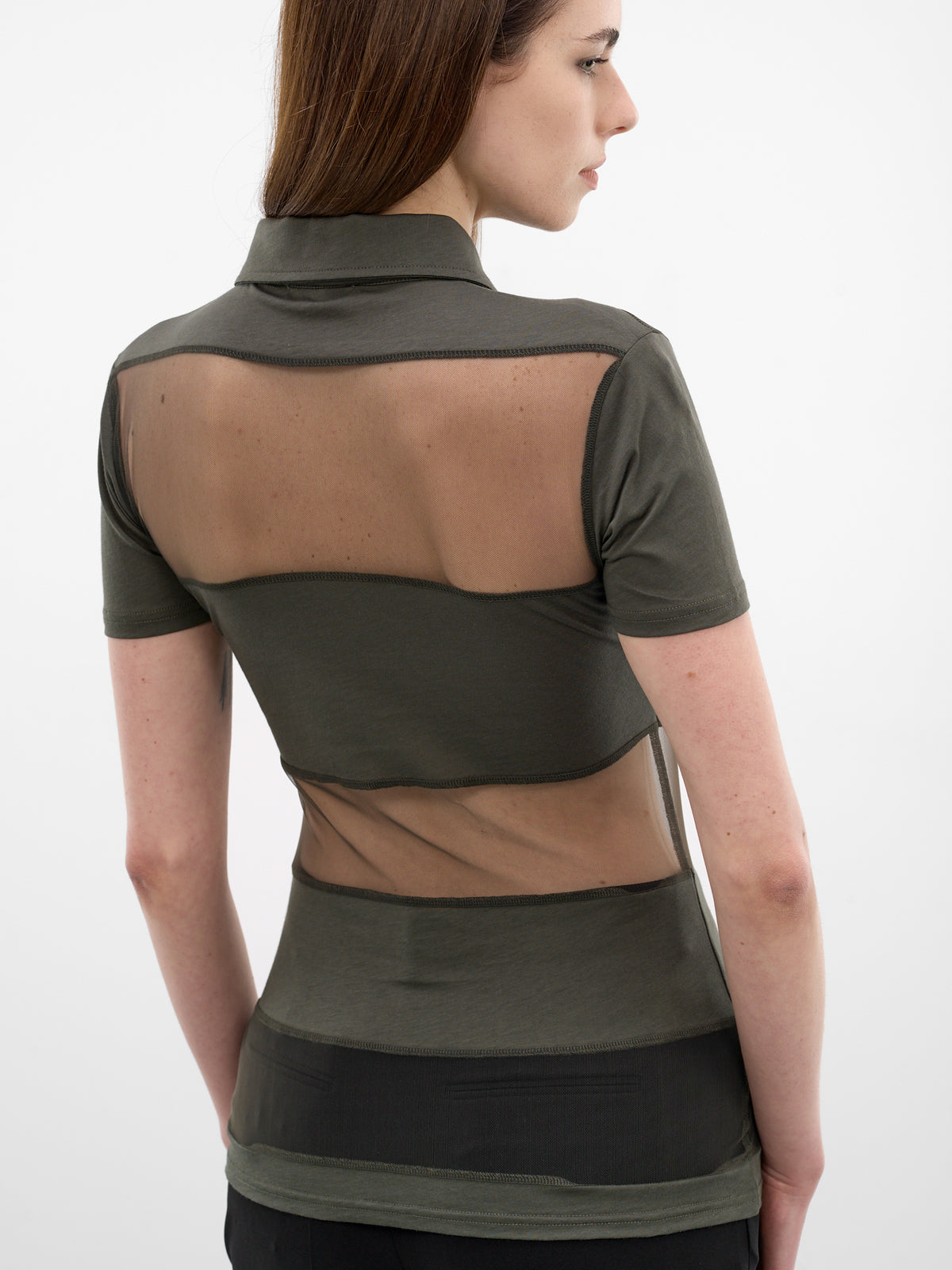 Green Sheer Panel Poo Shirt (COPJS115F5028-GREEN)