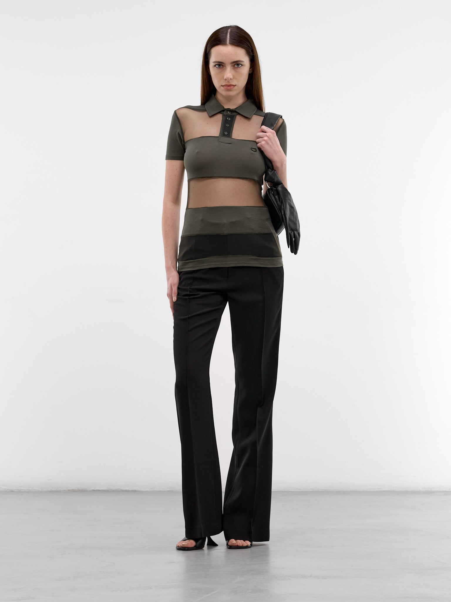 Green Sheer Panel Poo Shirt (COPJS115F5028-GREEN)