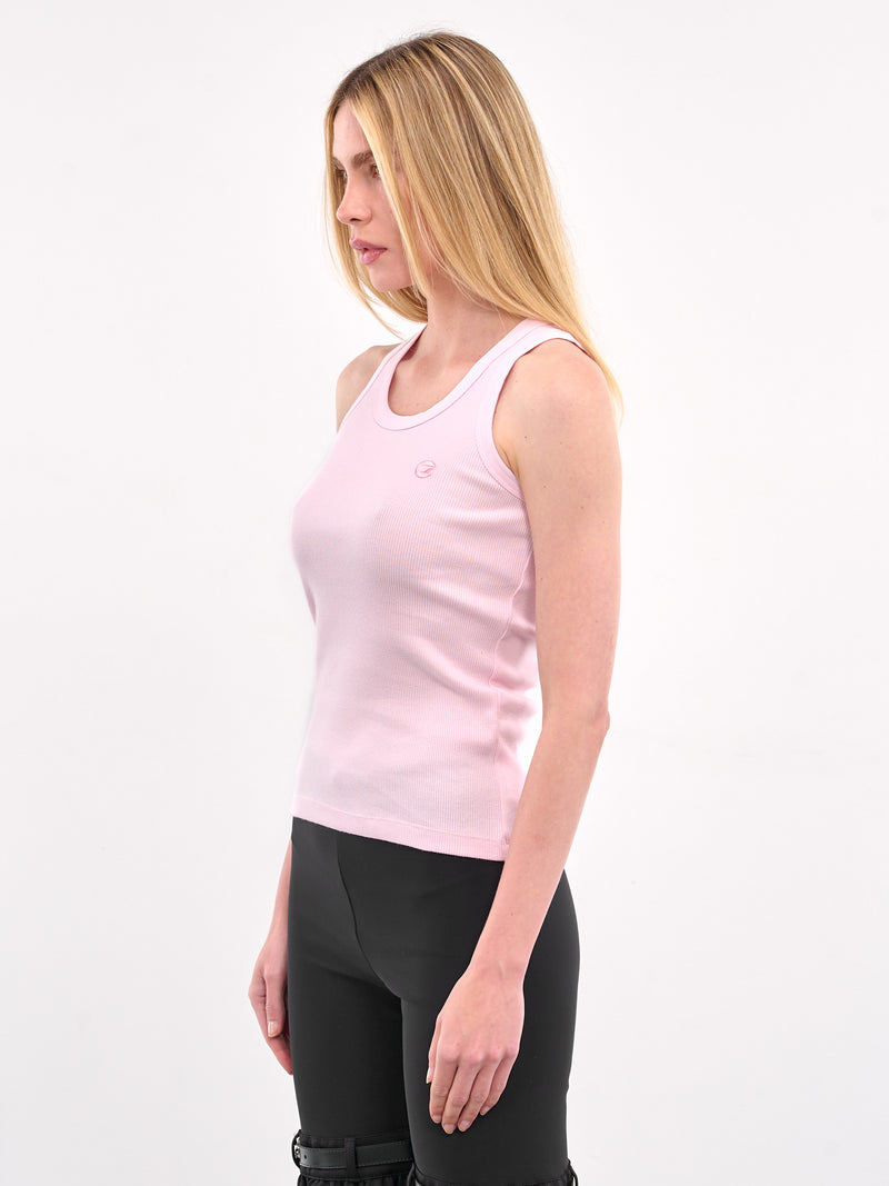 Rib-Knit Logo Tank (COPJS12F5033-PINK)