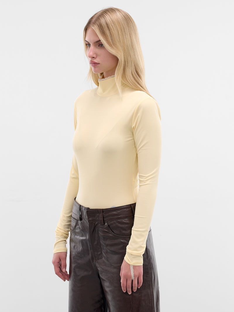 Cream Nylon Bodysuit (COPJS189F5021-YELLOW)