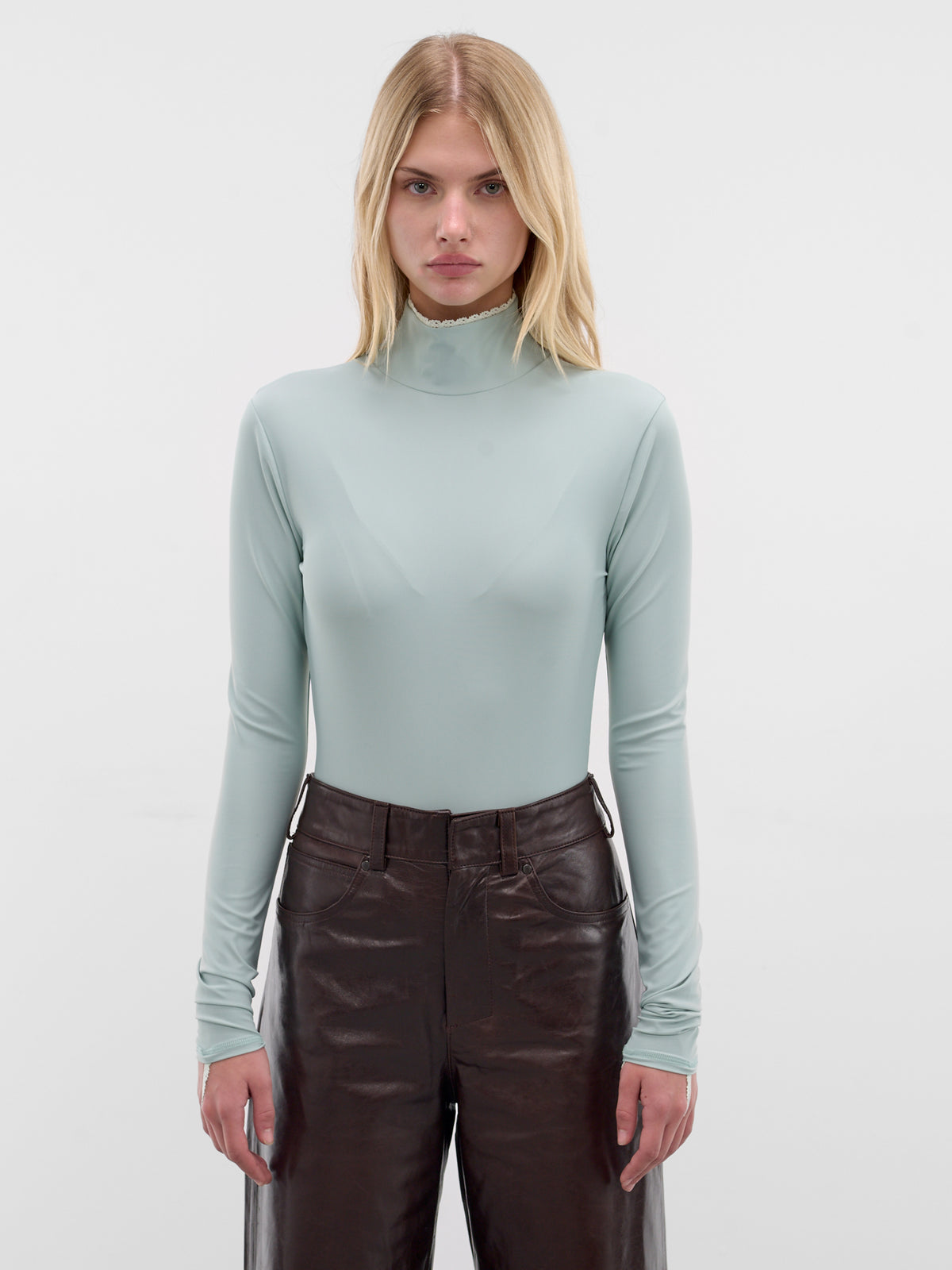 Green Nylon Bodysuit (COPJS189F5021-GREEN)