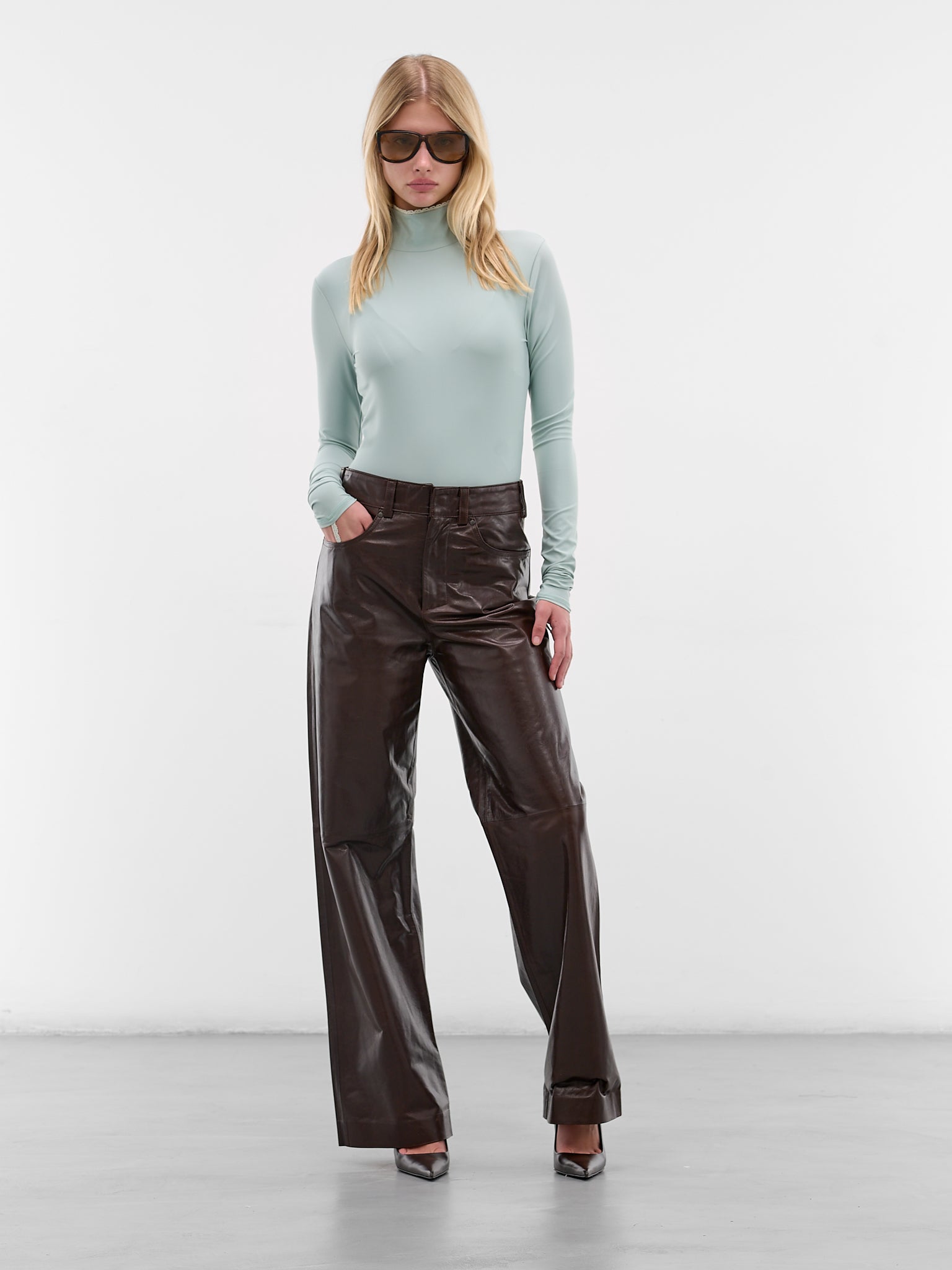 Green Nylon Bodysuit (COPJS189F5021-GREEN)