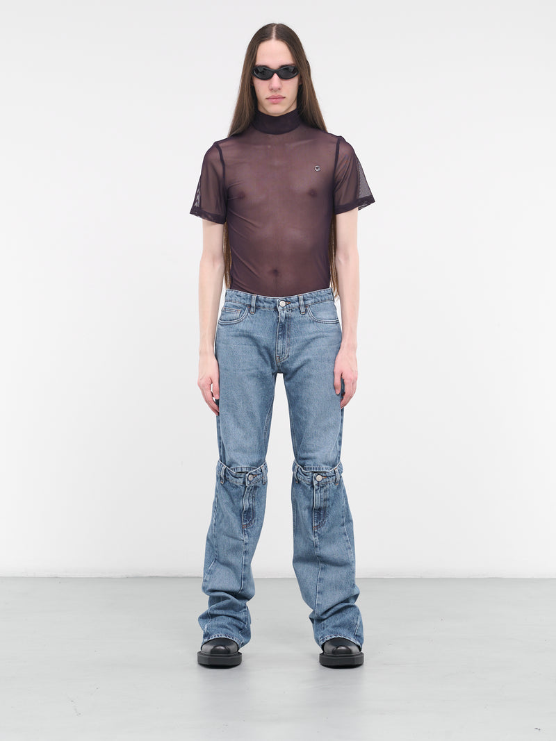 High Neck Fitted Tee (COPJS20BIS557MEN-BURGUNDY)