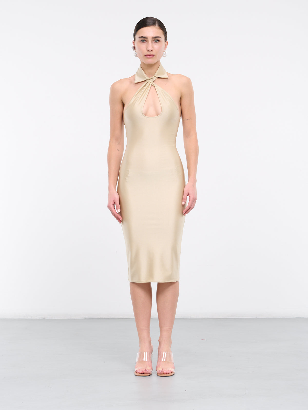 Cut-Out Midi Dress (COPJS74545-BEIGE)