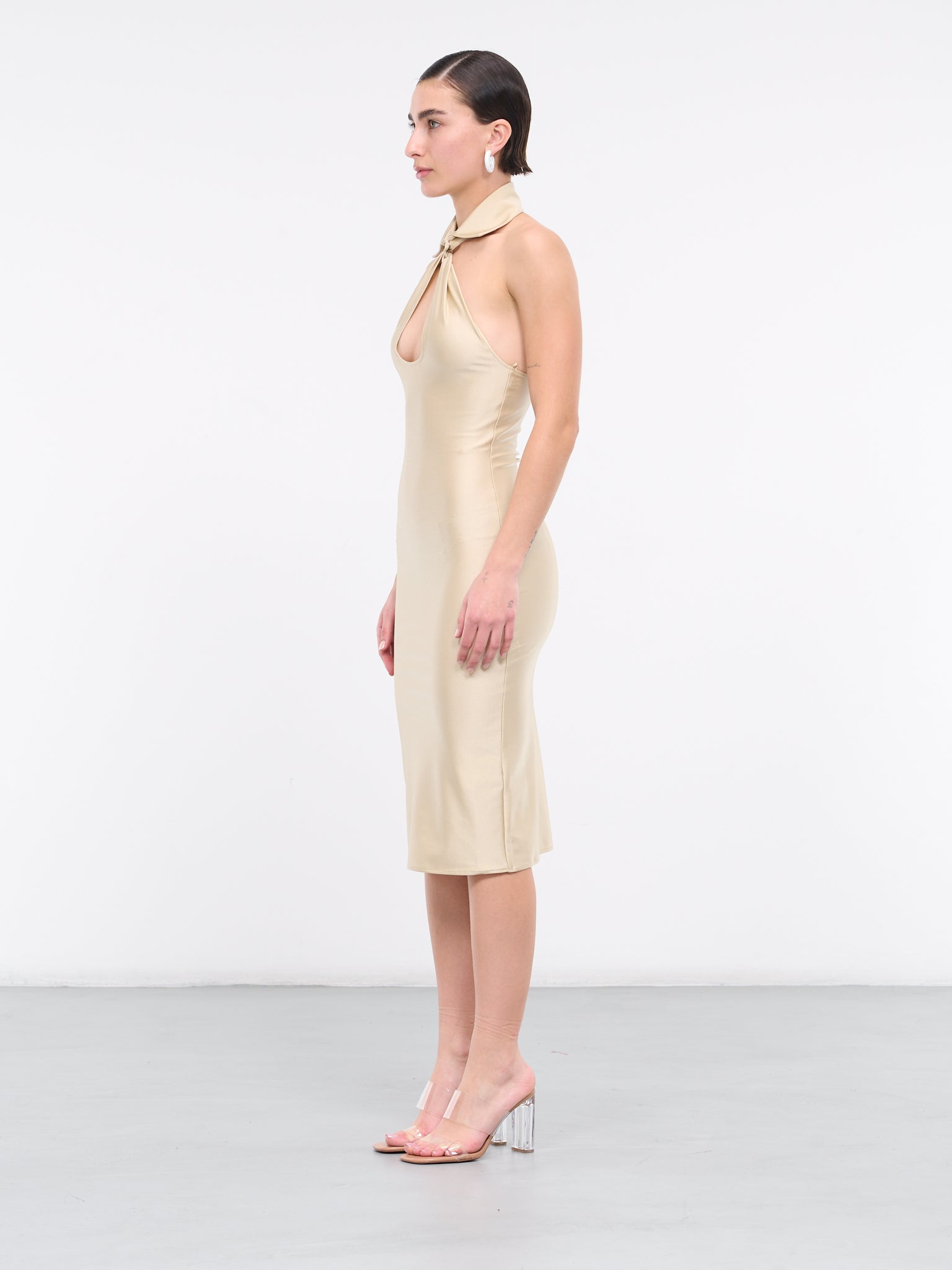 Cut-Out Midi Dress (COPJS74545-BEIGE)