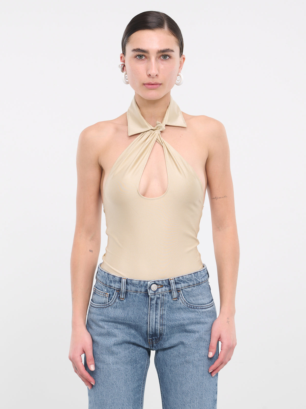 Cut-Out Bodysuit (COPJS75545-BEIGE)