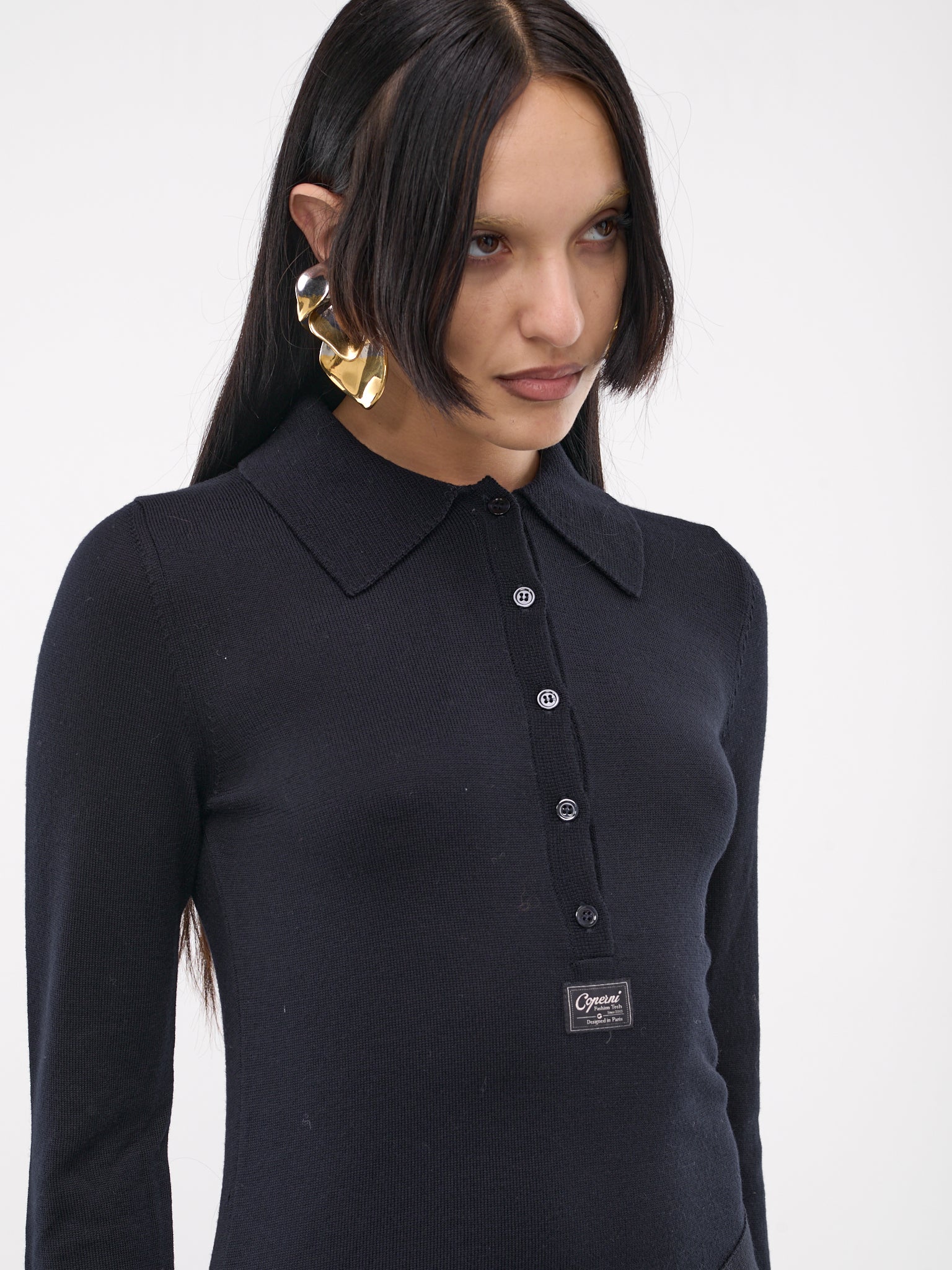 Knotted Sleeved Dress (COPML112Y1001-BLUE) Knotted Sleeved Dress (COPML112Y1001-BLUE)
