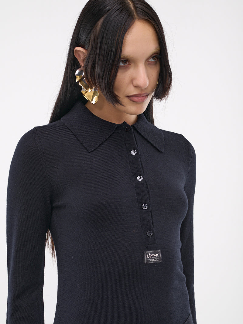 Knotted Sleeved Dress (COPML112Y1001-BLUE)