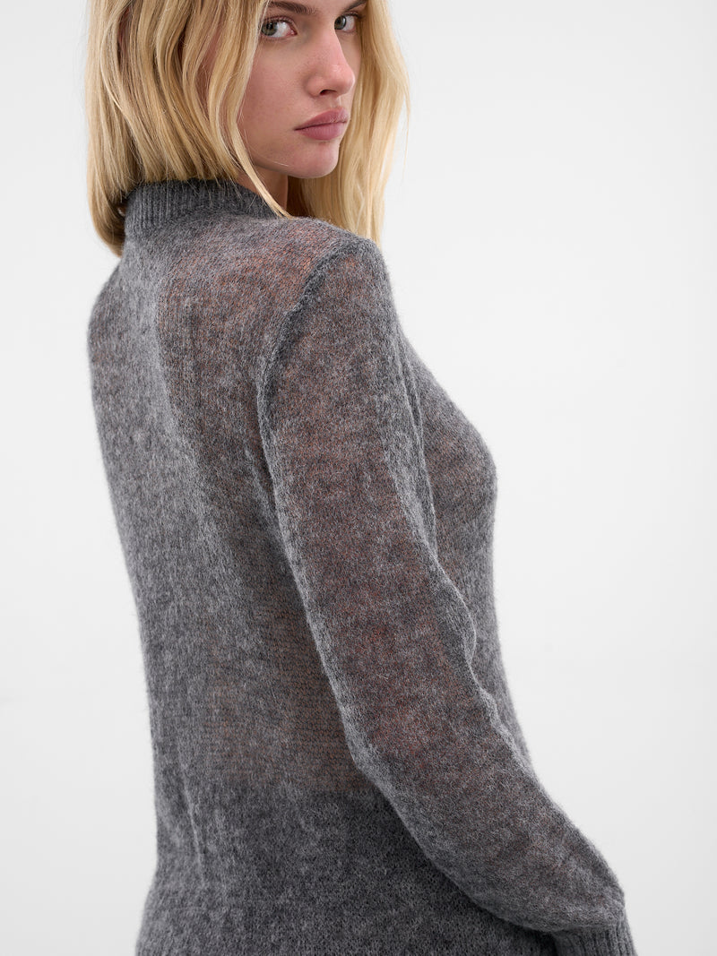 Gray Wool Knit Sweater (COPML180Y100-GREY)