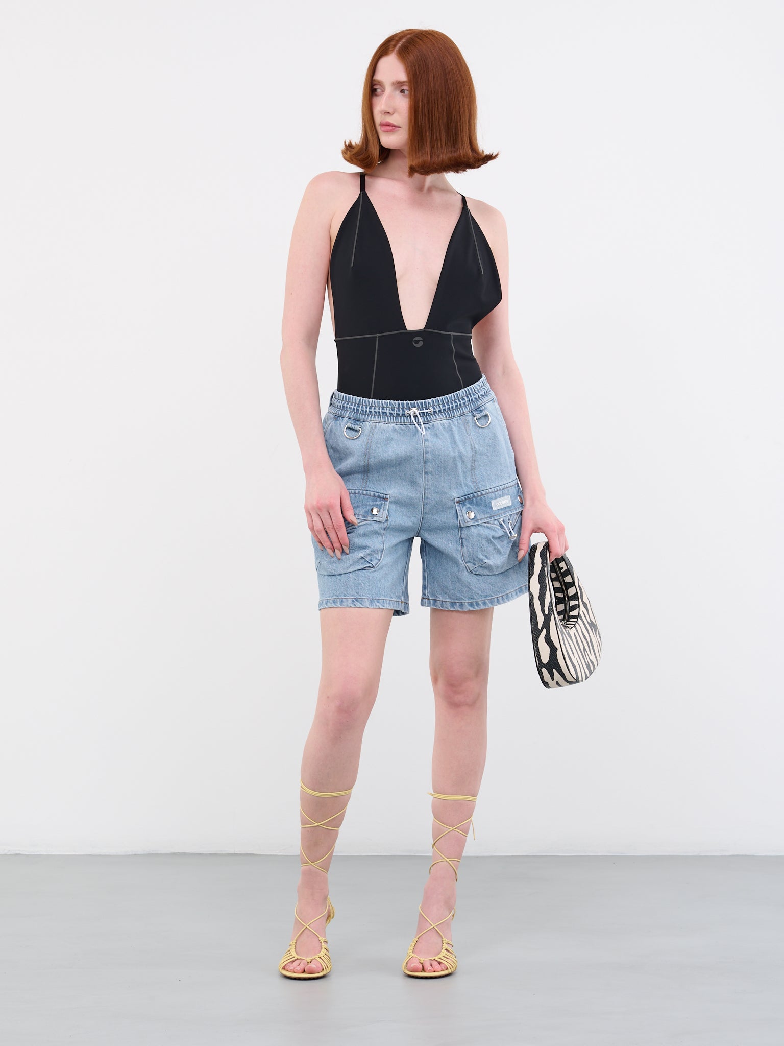 Denim Cargo Shorts (COPP21248-ICE-BLUE)