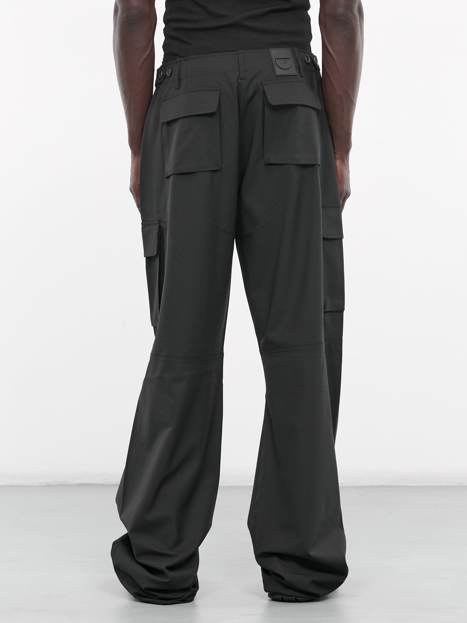 Tailored Wide Leg Cargo Pants (COPP40106CMEN-BLACK)
