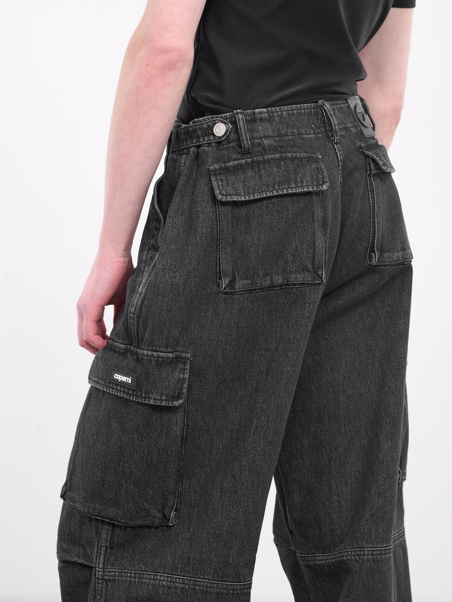 Men's Cargo pants in faded organic cotton | Black | Diesel